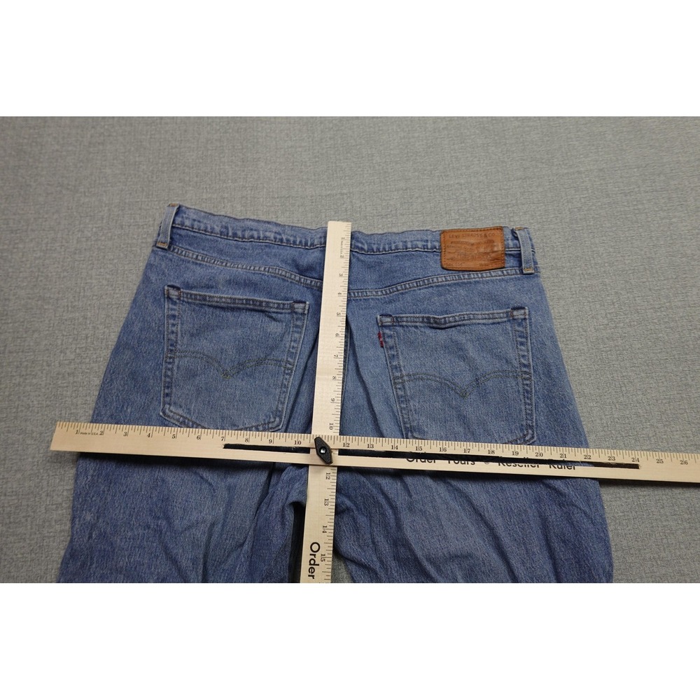 Levi's 514 Regular Fit Jeans Mens 36x30 Blue Medium Wash Straight Big E Premium - Picture 8 of 12